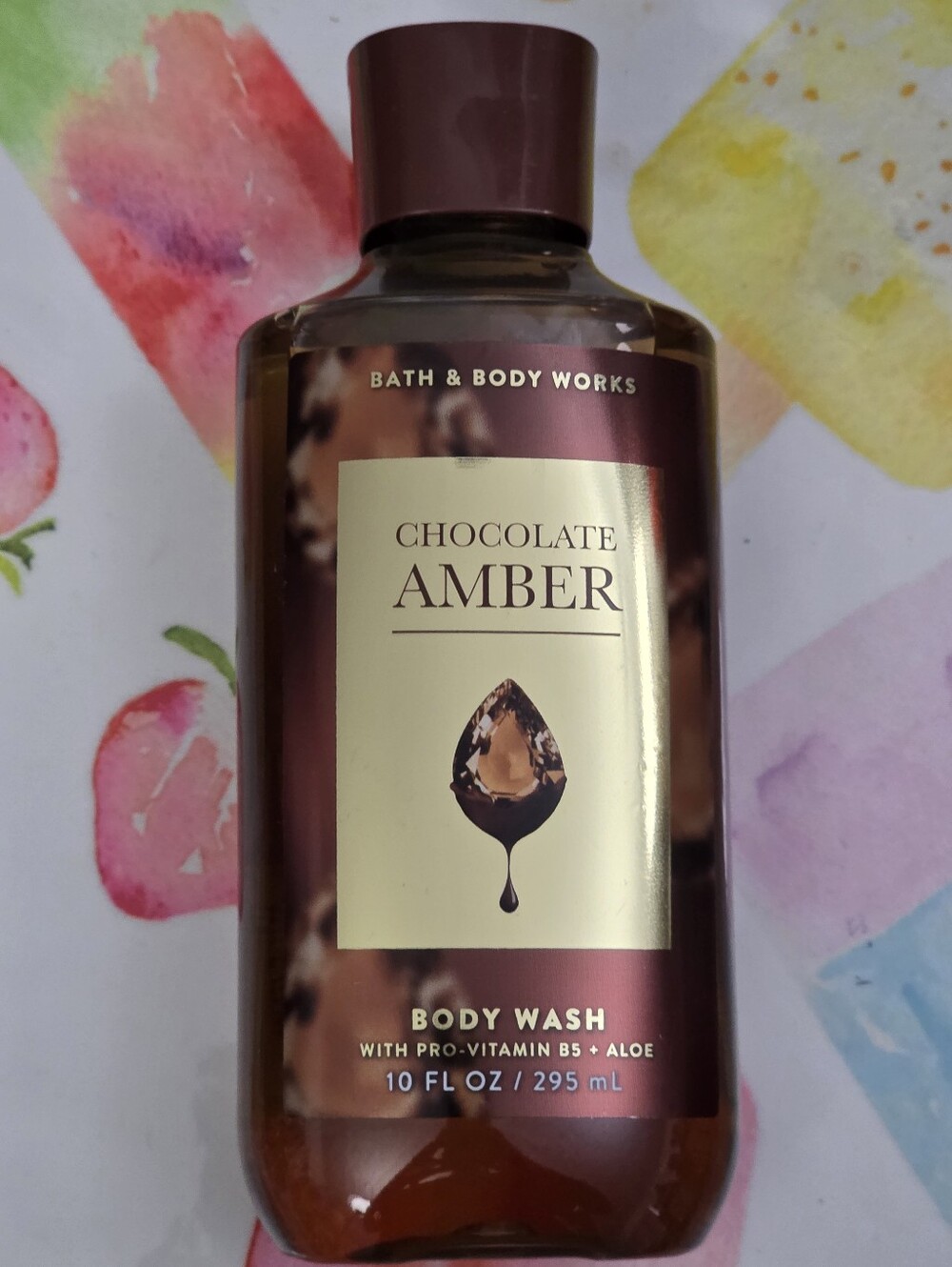 Bath & Body Works Chocolate Amber Body Wash 10oz NEW RARE